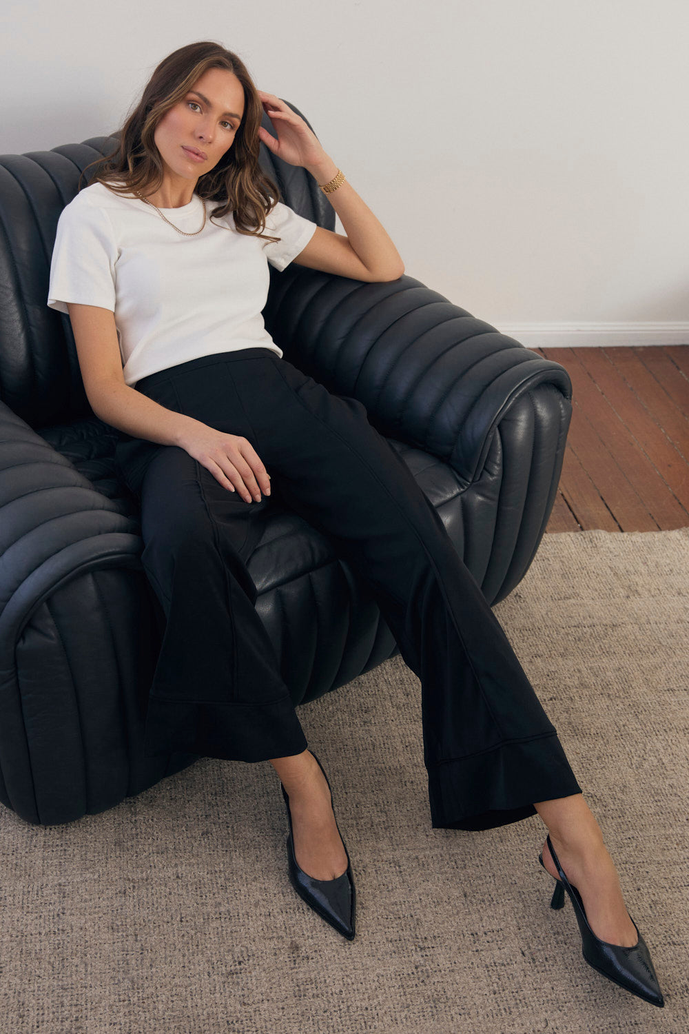 Cleo Wide Leg Pant in Black