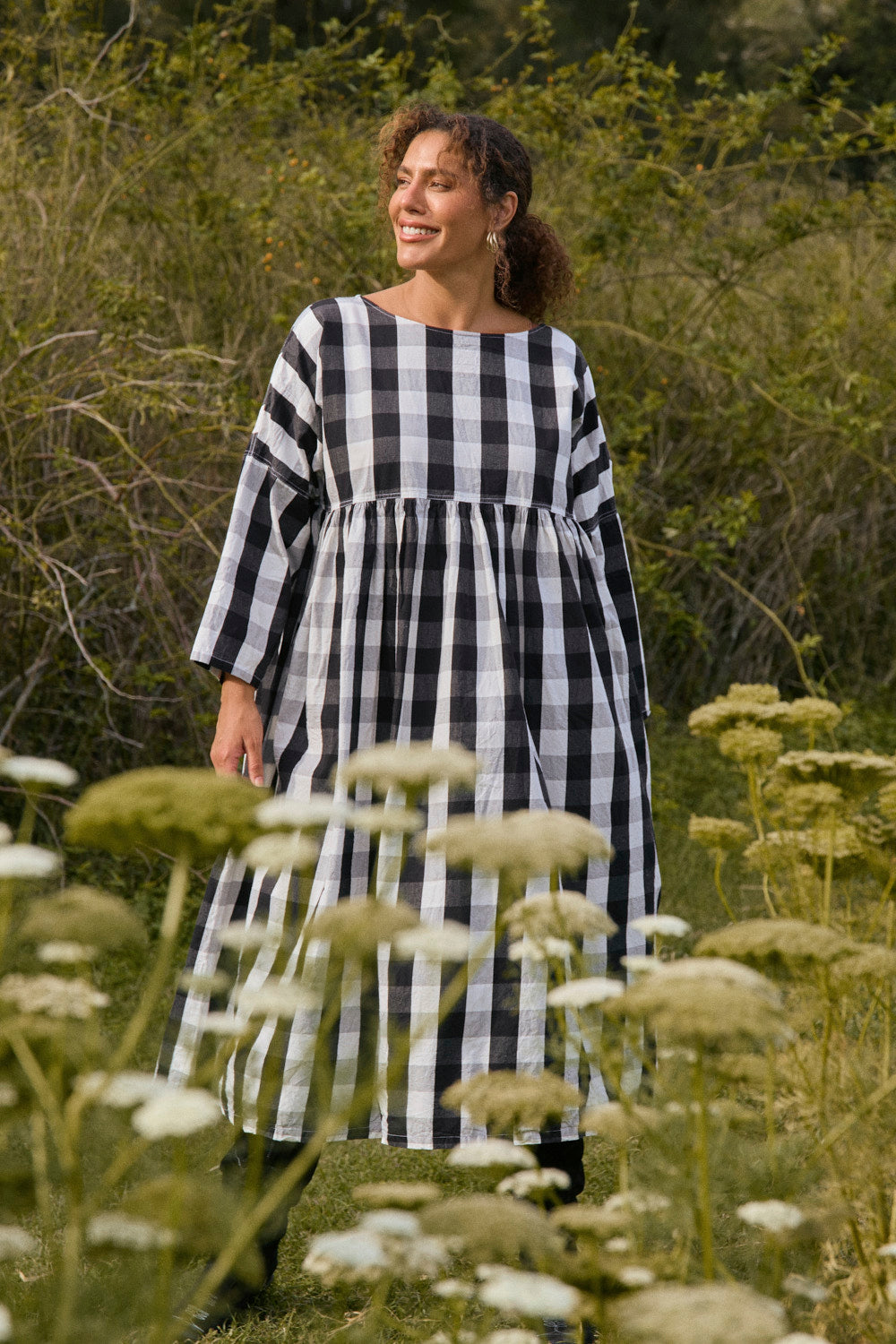 Coco Billow Dress in Gingham