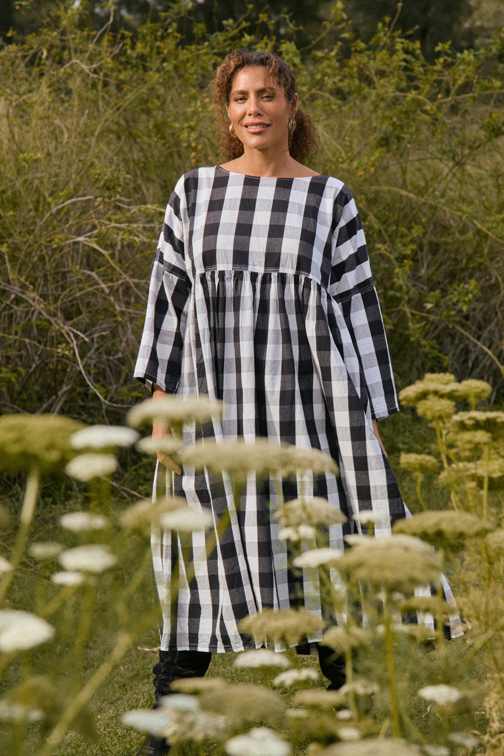 Coco Billow Dress in Gingham