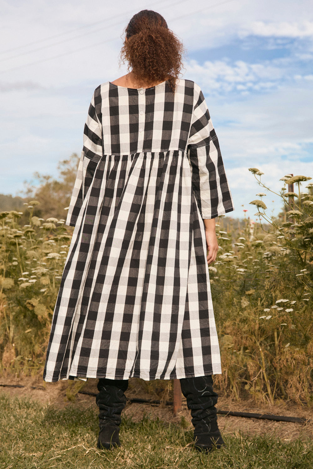 Coco Billow Dress in Gingham