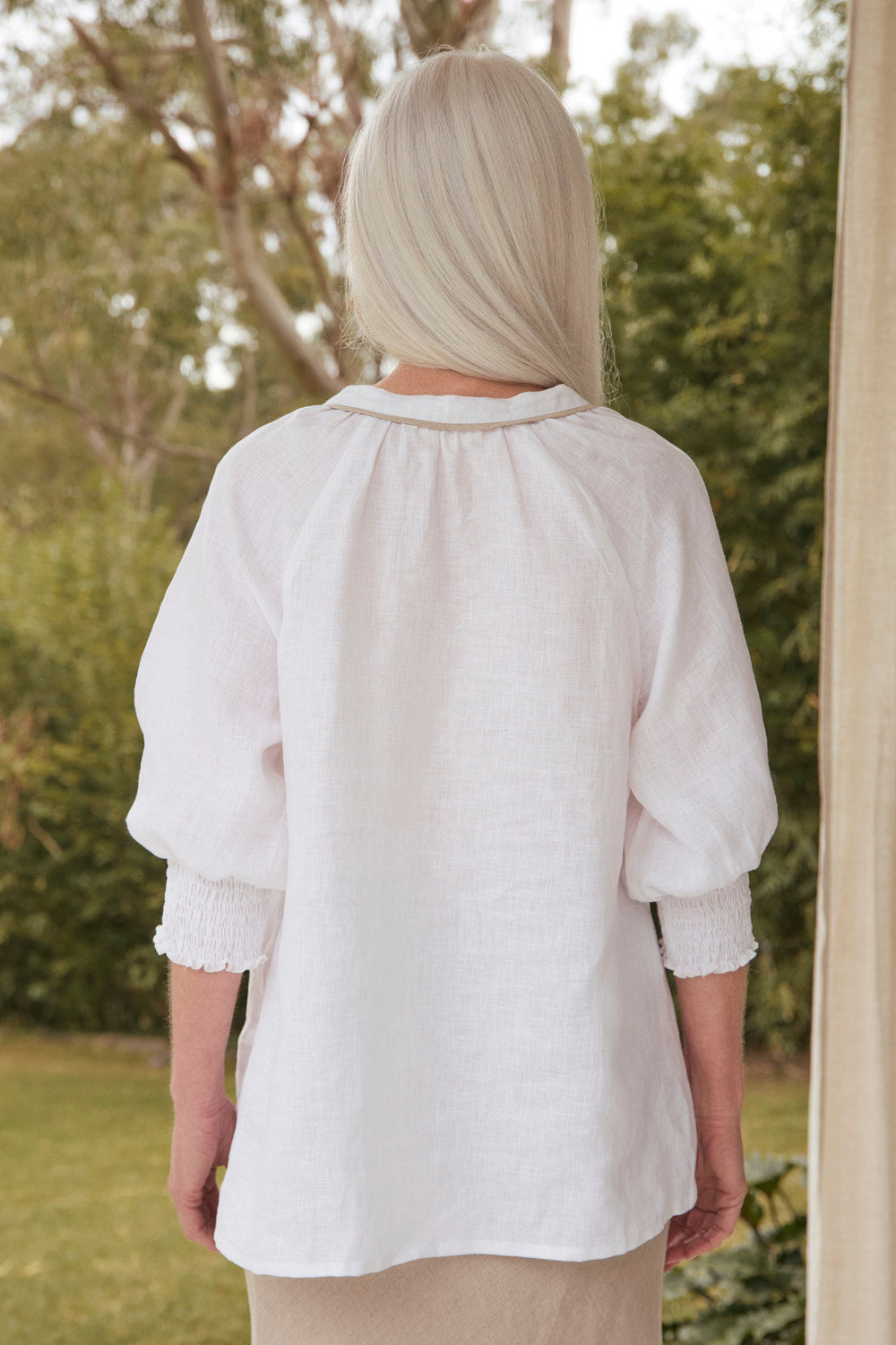 Danny Linen Blouse in Natural