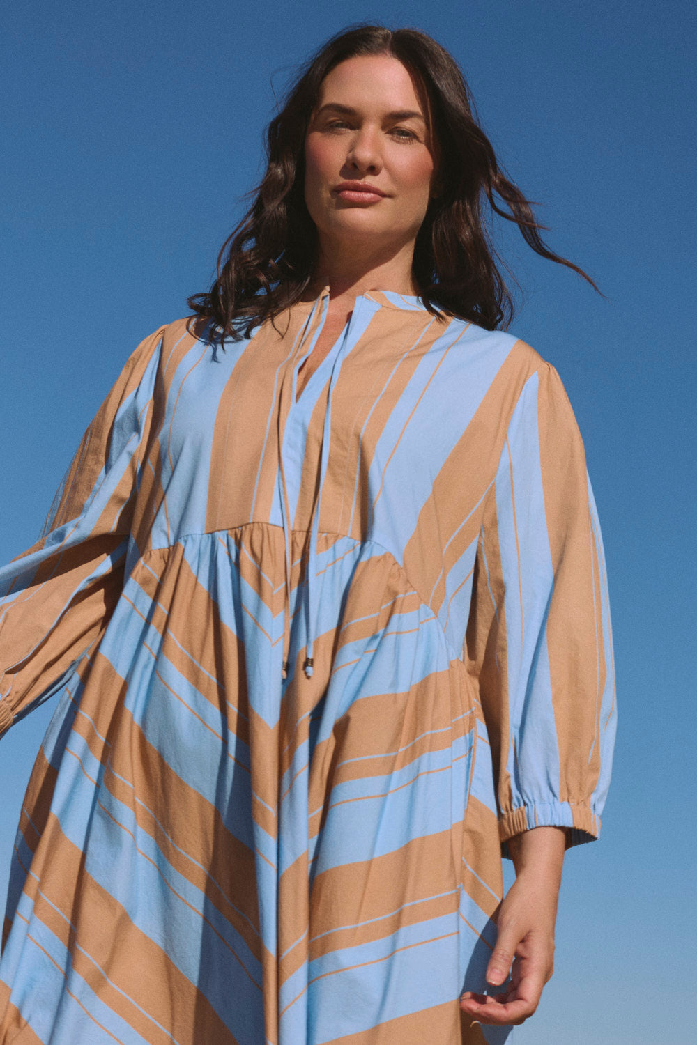 Tory Bias Cut Dress in Zephyr
