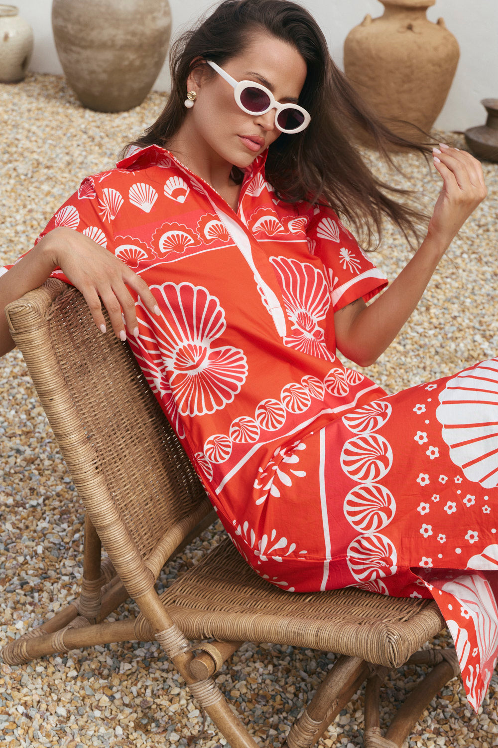 Ella Midi Dress in Shelly