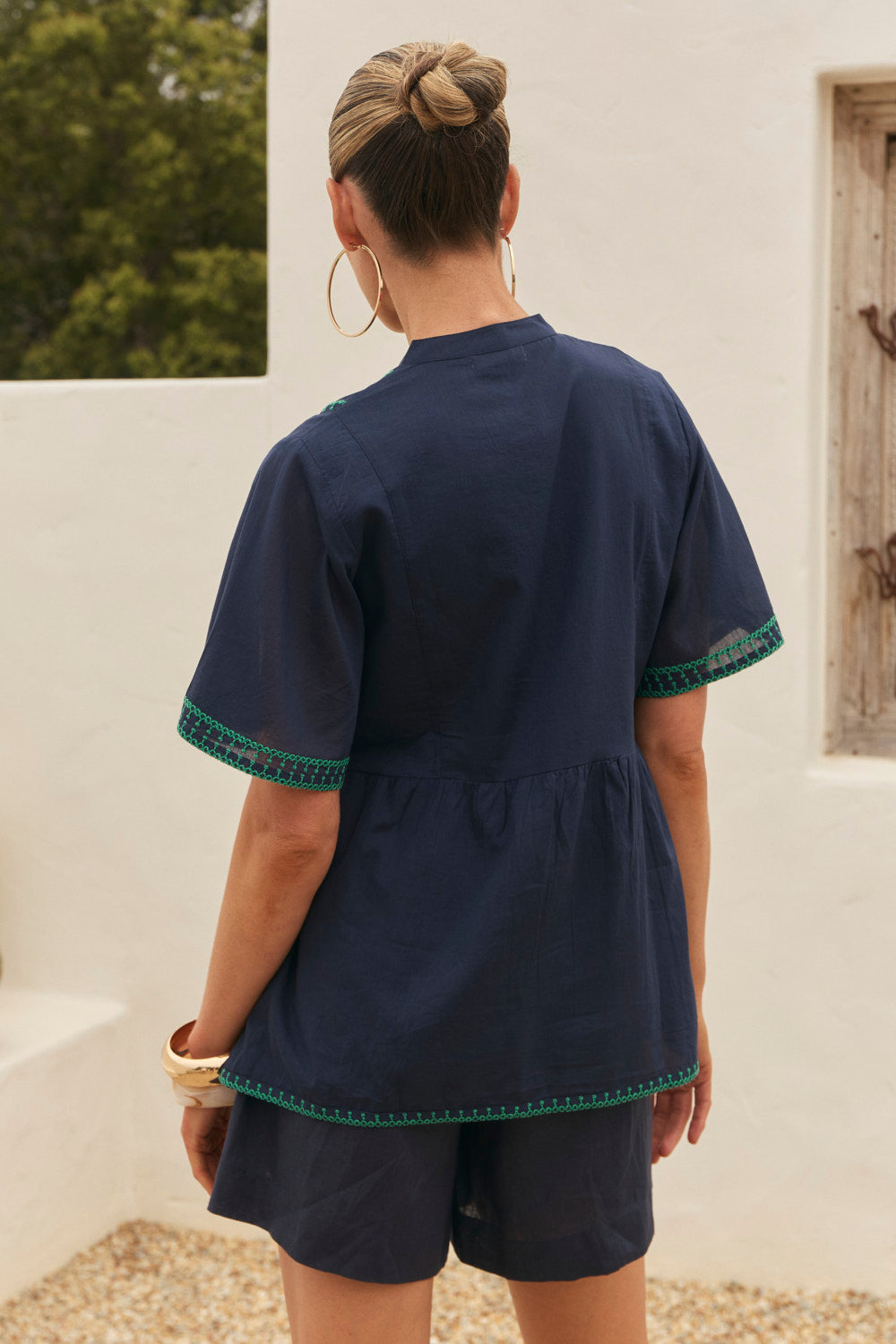 Elodie Flutter Sleeve Blouse in Samira