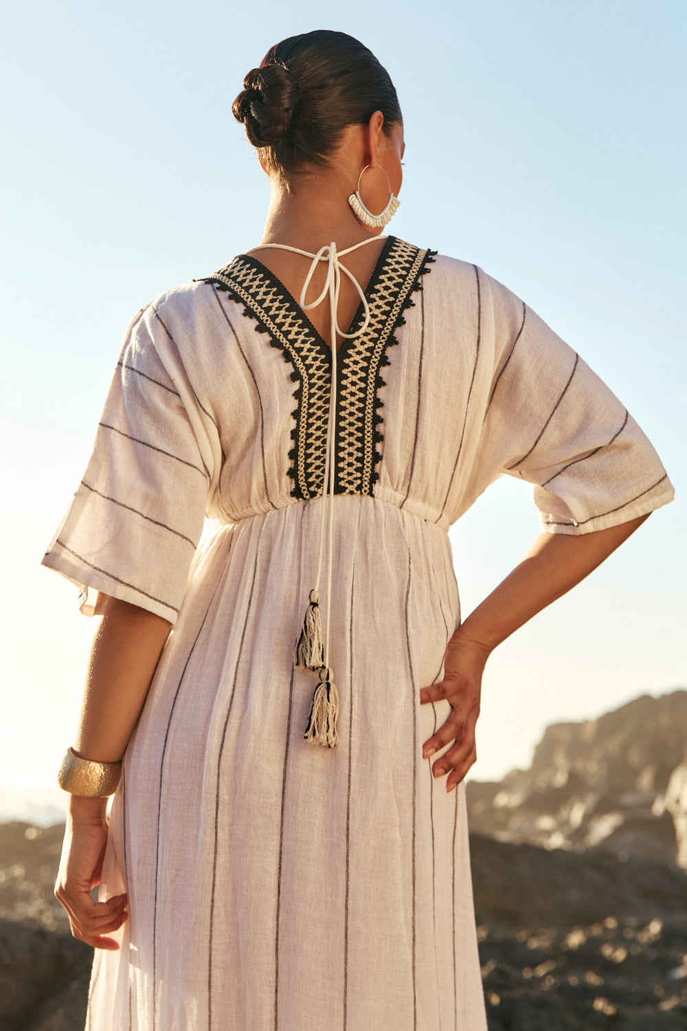 Emily V-Neck Dress in Mariner, Maxi Dress - Adrift Clothing