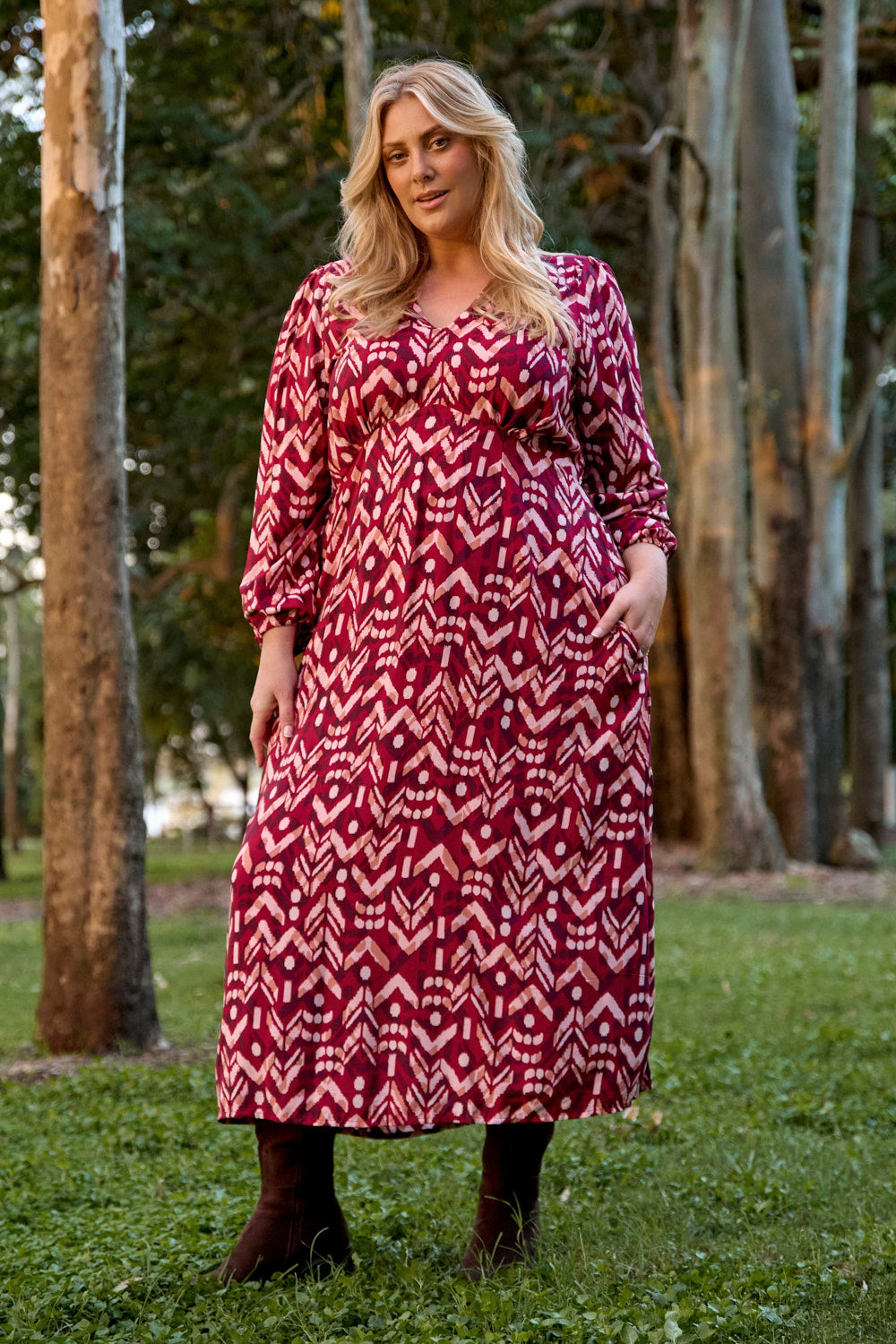 Farrah Midi Dress in Burning Man