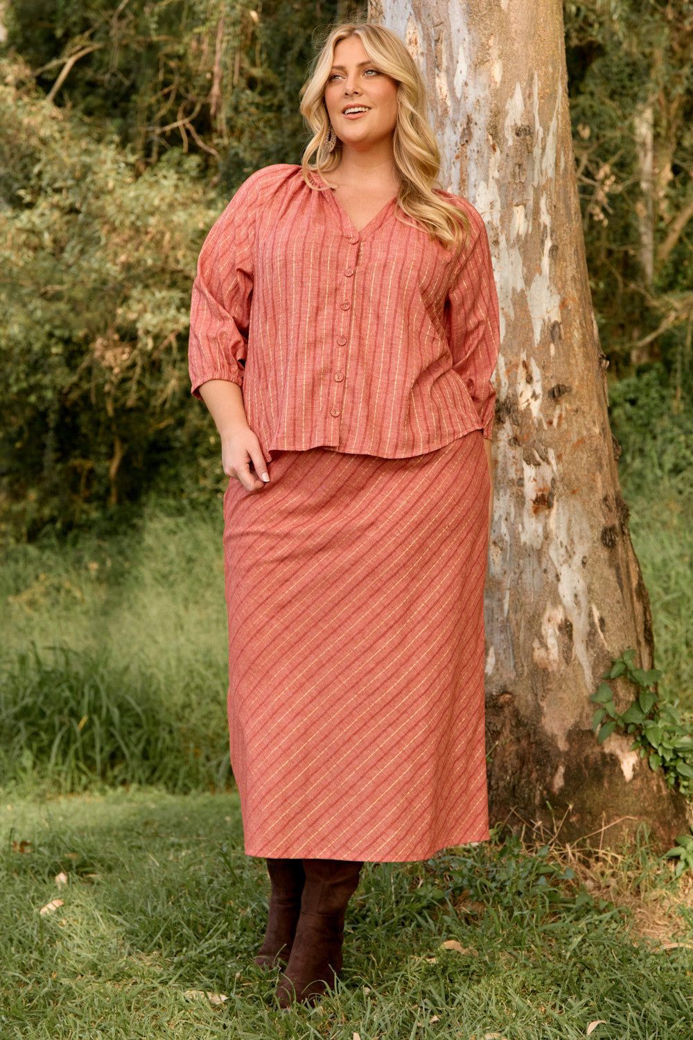 Finch Blouse in Blush Glow