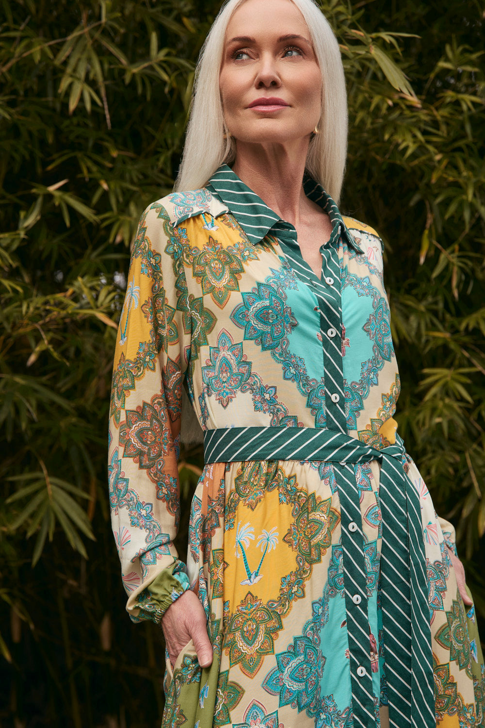 Ginette Billow Sleeve Dress in Odyssey