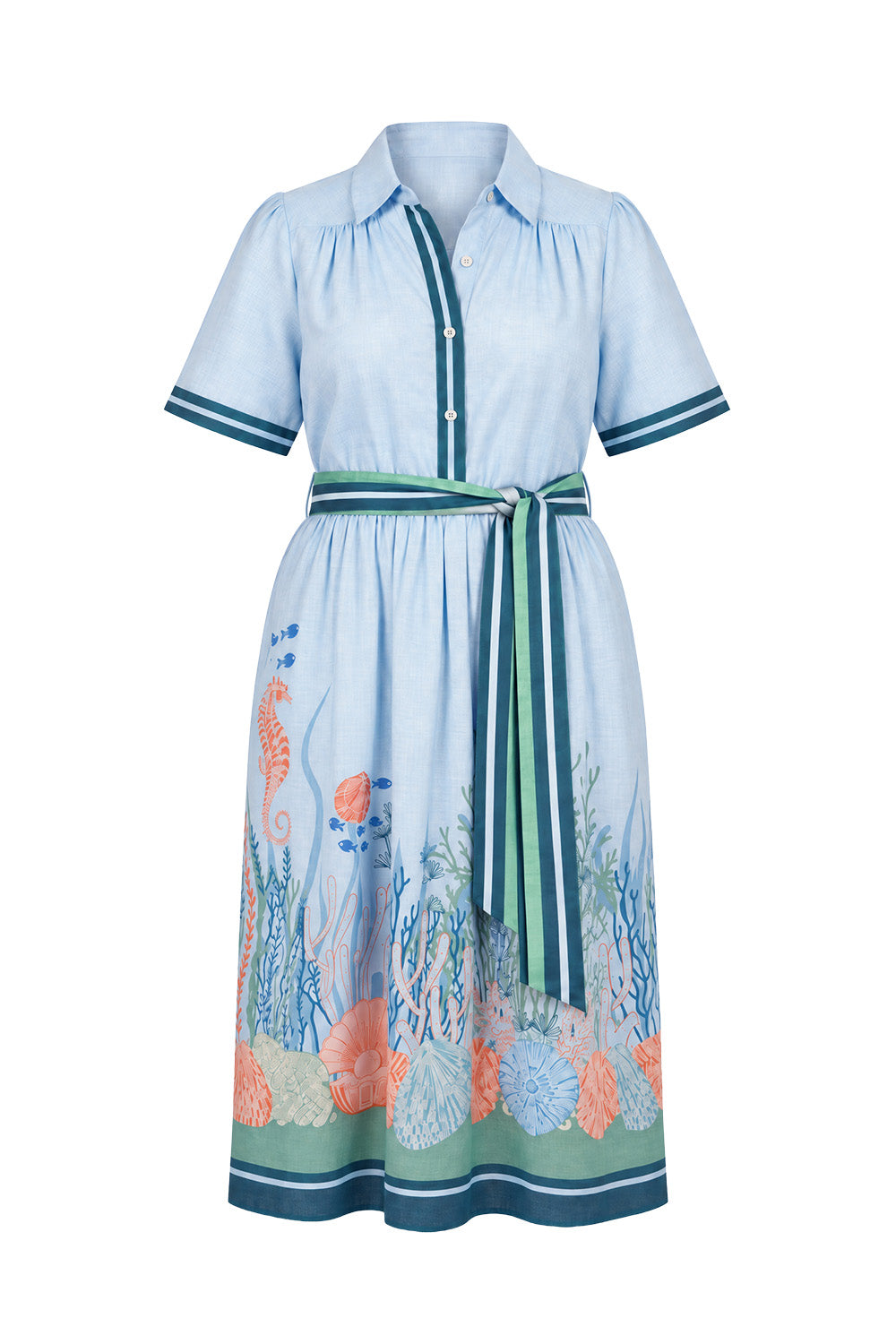 Ginnie Collared Dress in Neptune