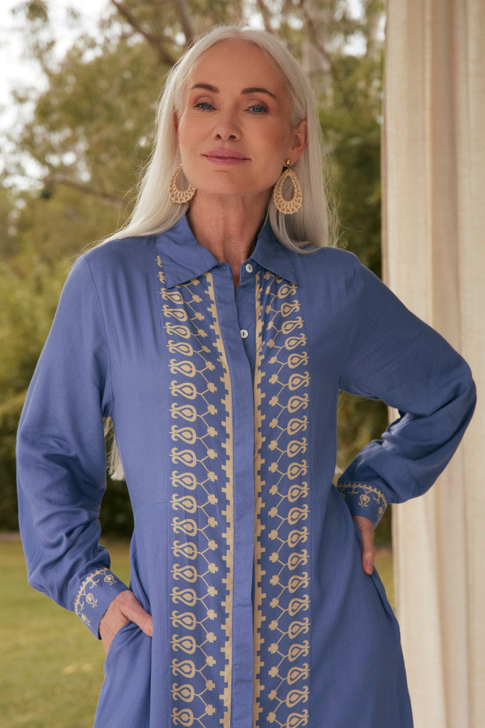 Gracie Shirt Dress in Breeze