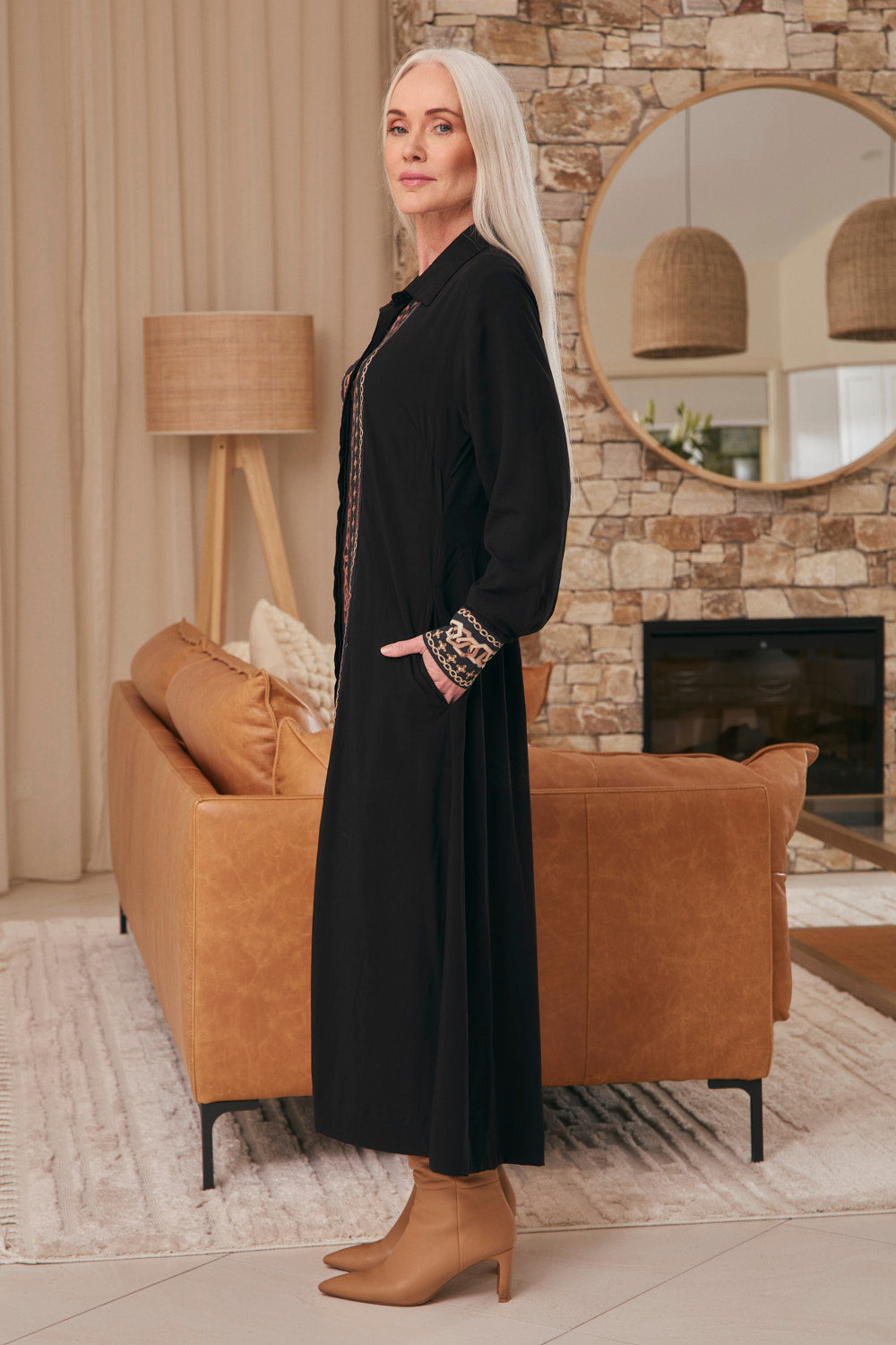 Gracie Tie Dress in Chain Reaction