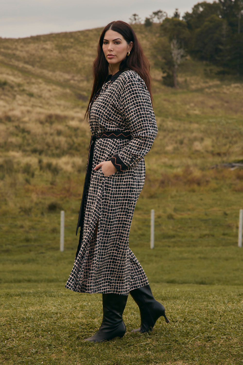 Gracie Tie Dress in Urban Rhythm