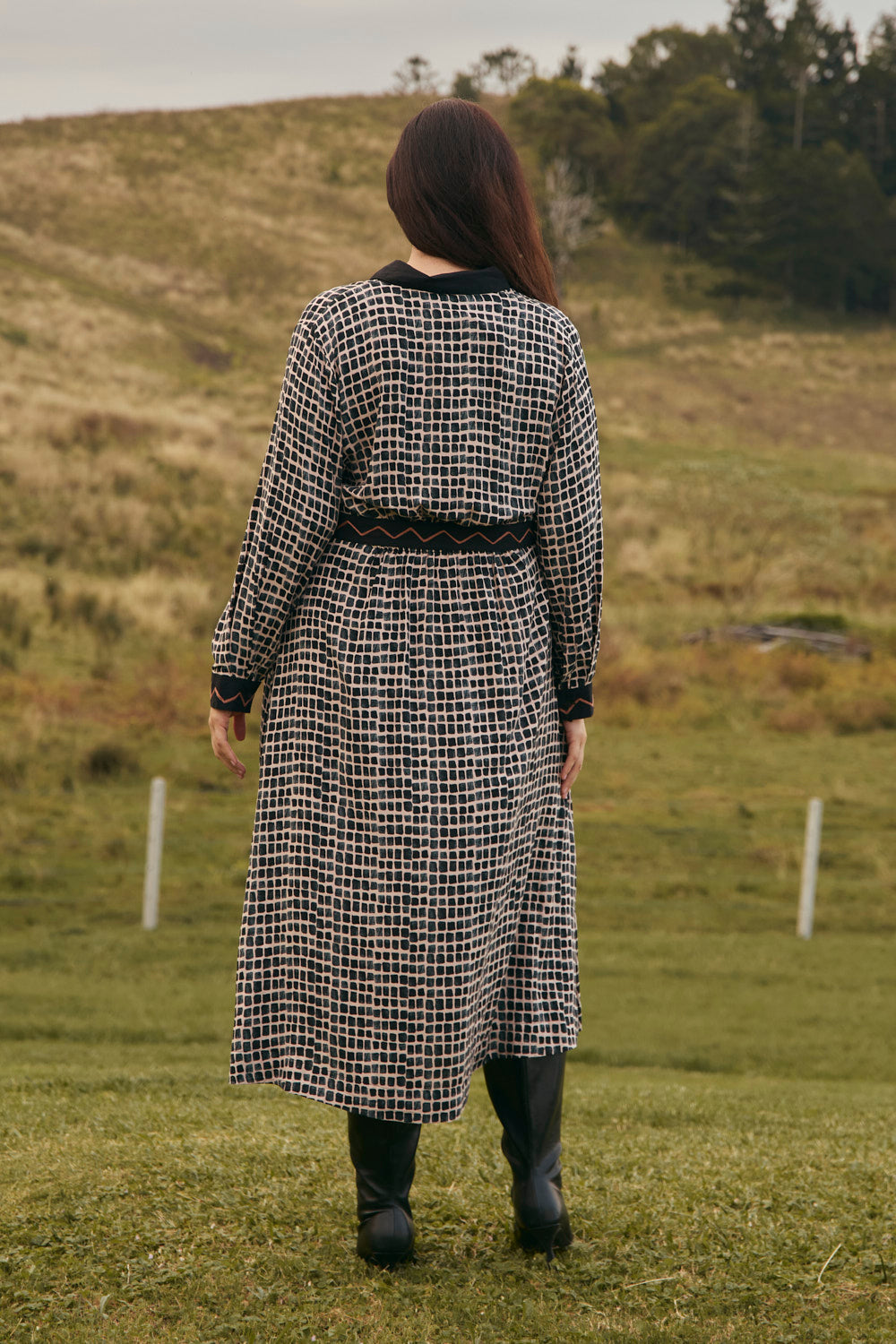 Gracie Tie Dress in Urban Rhythm