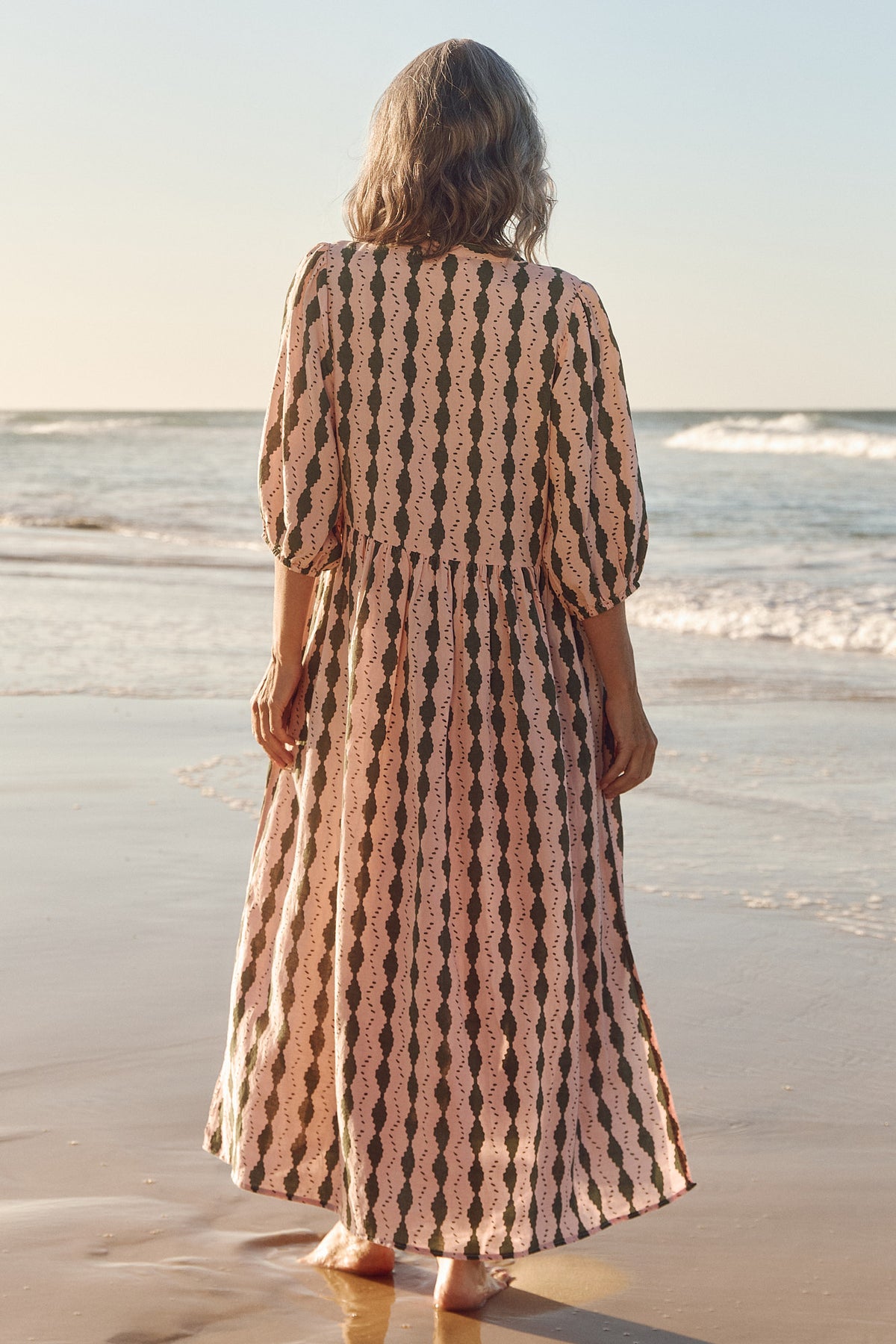 Greer Linen Dress in Breakline