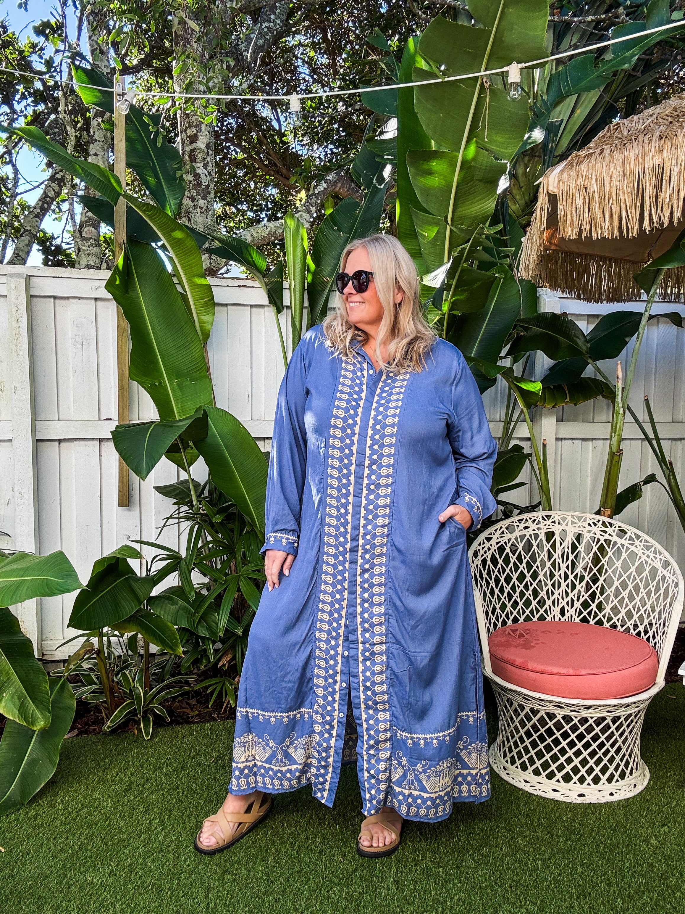 Gracie Shirt Dress in Breeze