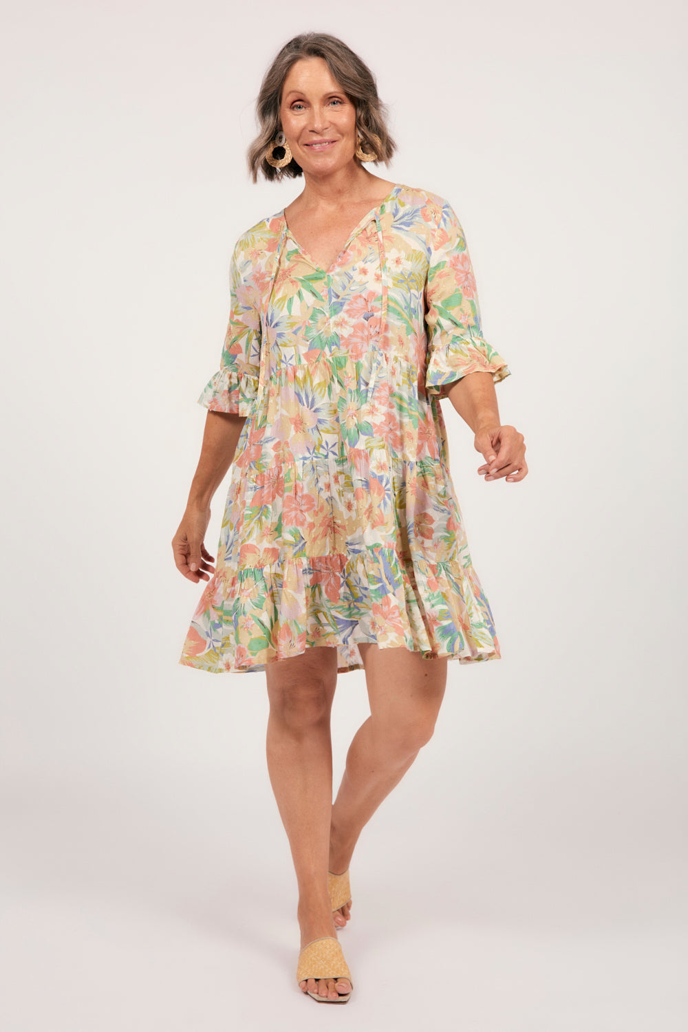 Ingrid Dress in Aquarelle