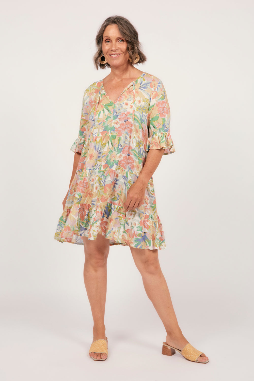 Ingrid Dress in Aquarelle