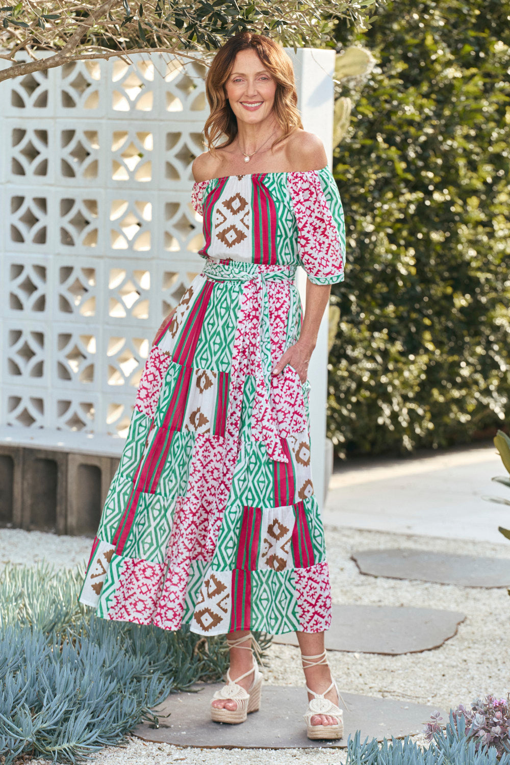 Isla Tiered Dress in Serenade | Adrift Clothing