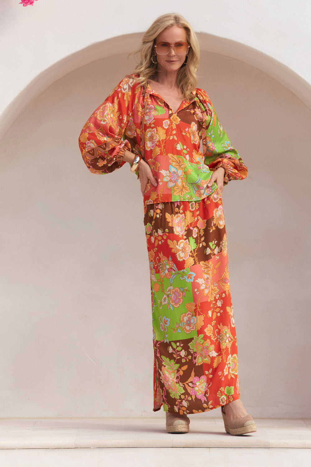 Ivy Column Skirt in Petra