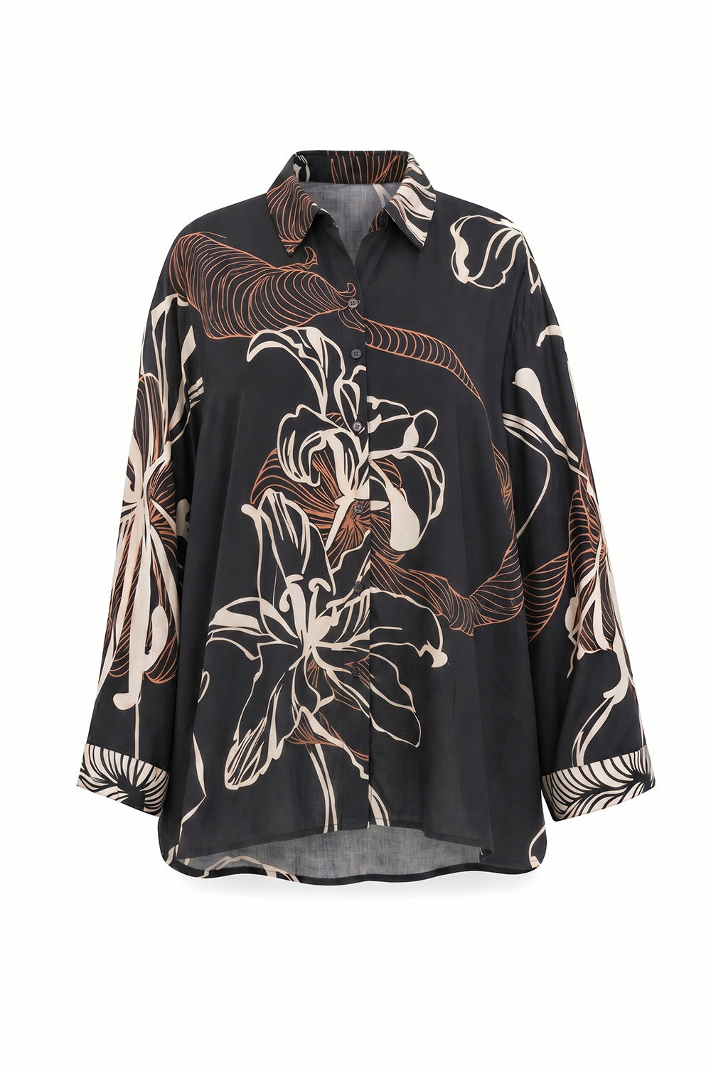 Jane Collared Shirt in Floral Terrain