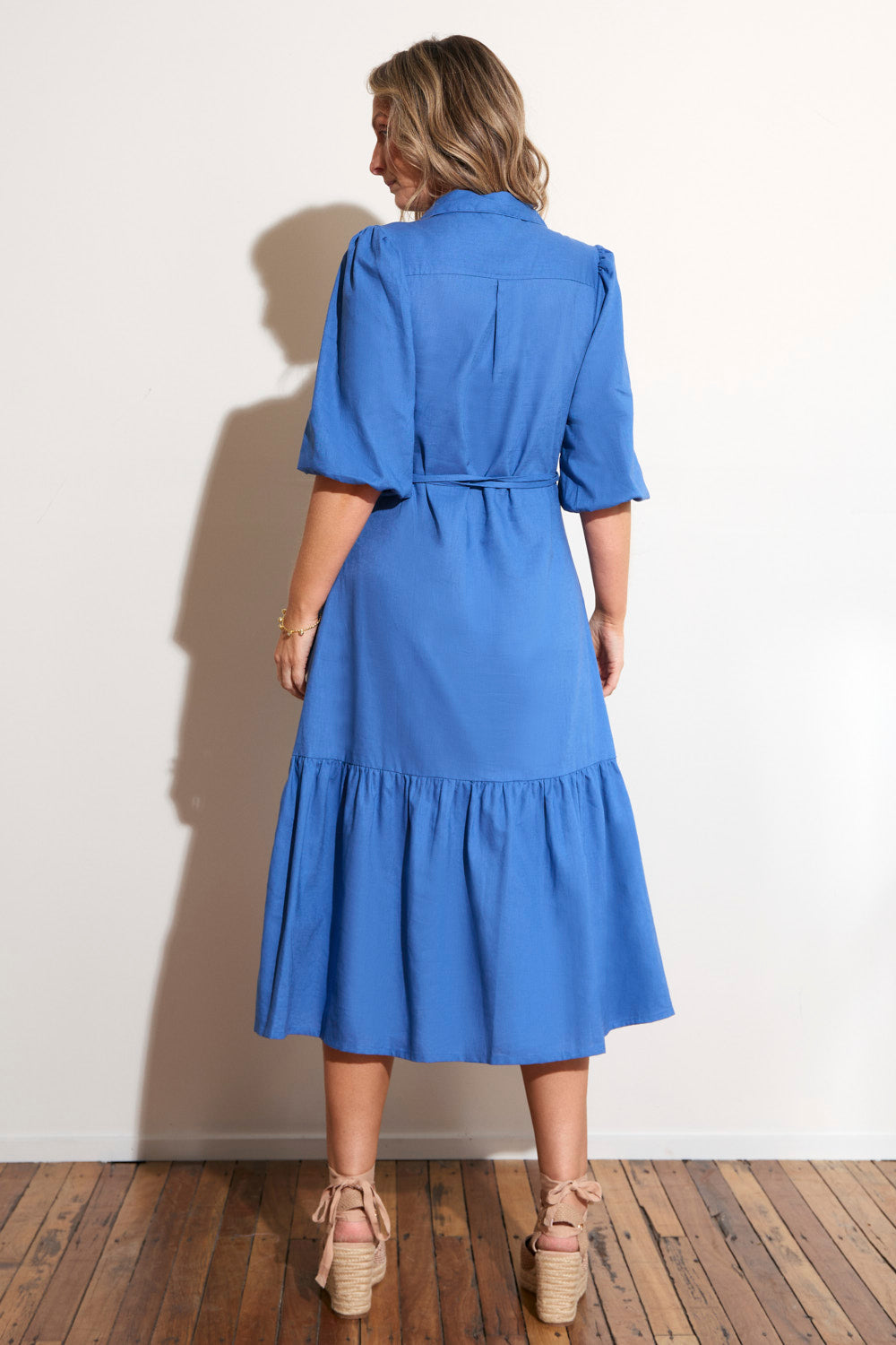 Kenny Collared Maxi Dress in Yale Blue