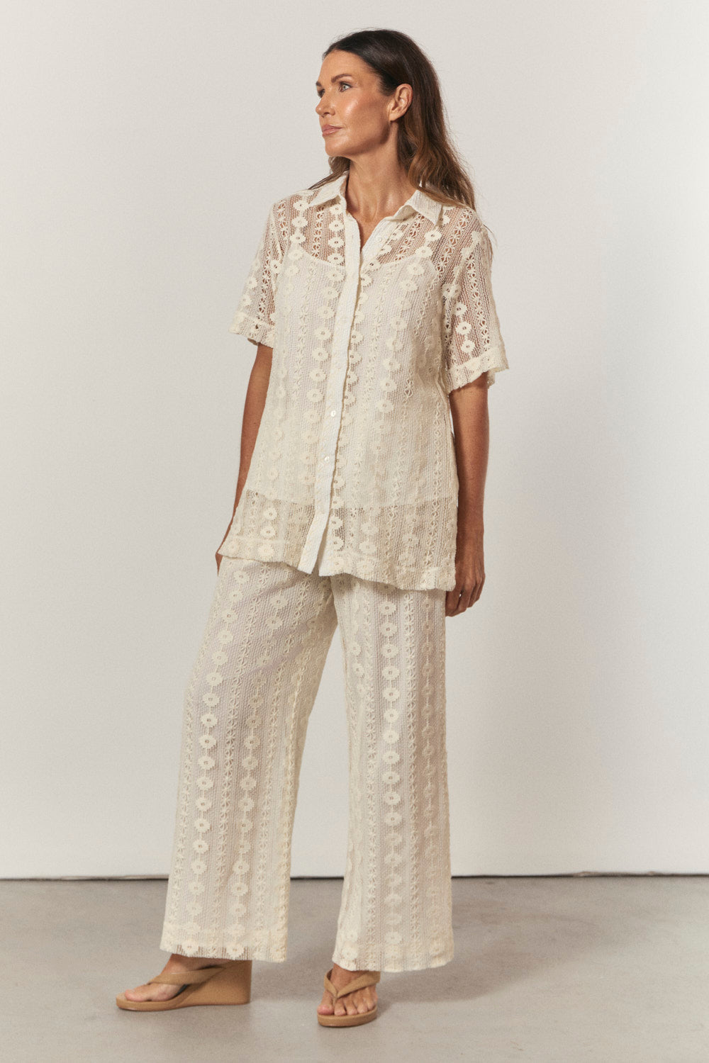 Sam Short Sleeve Shirt in Everline Lace