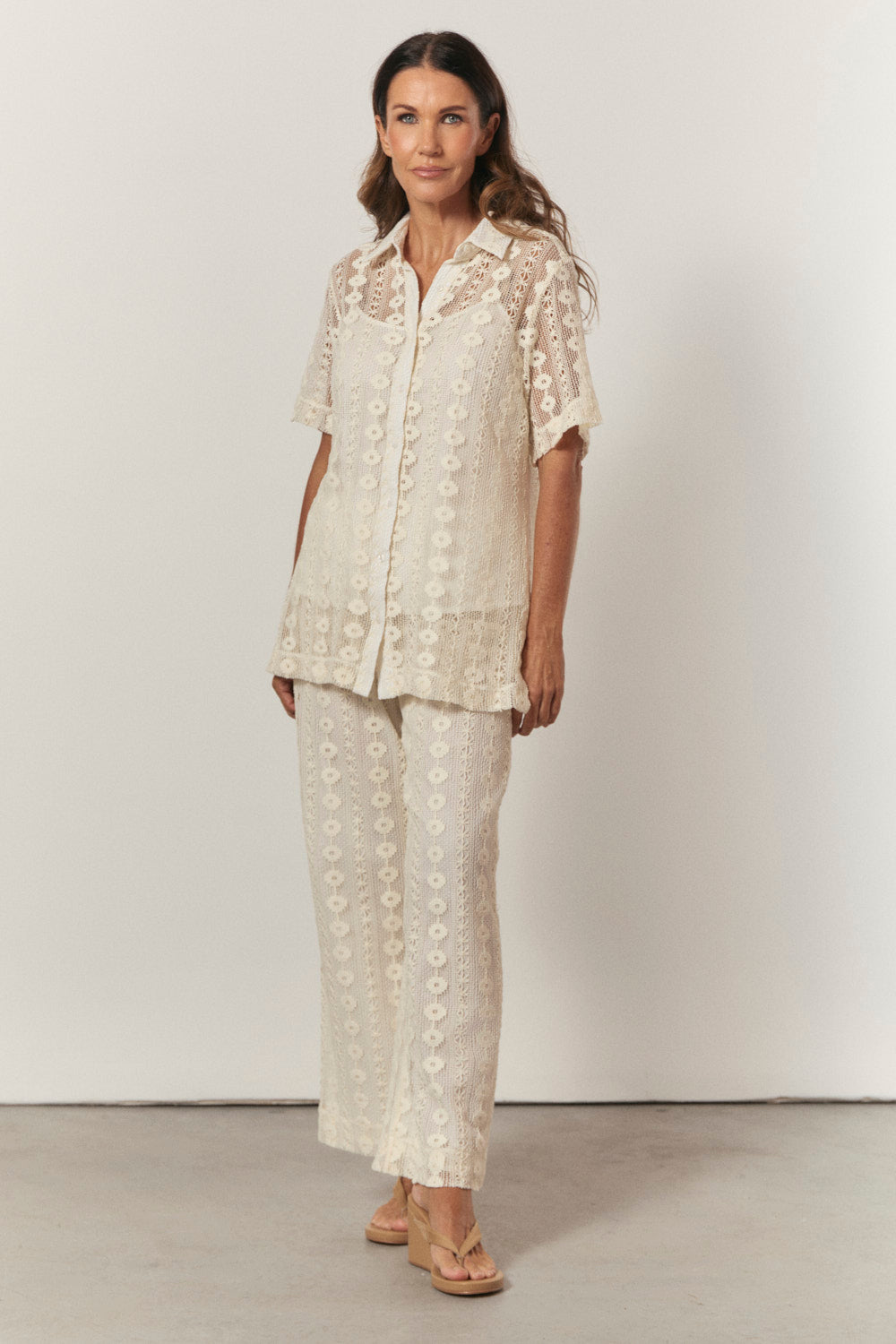 Sam Short Sleeve Shirt in Everline Lace