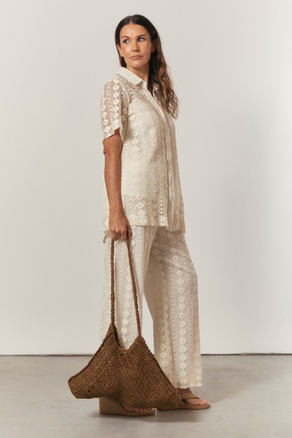 Sam Short Sleeve Shirt in Everline Lace