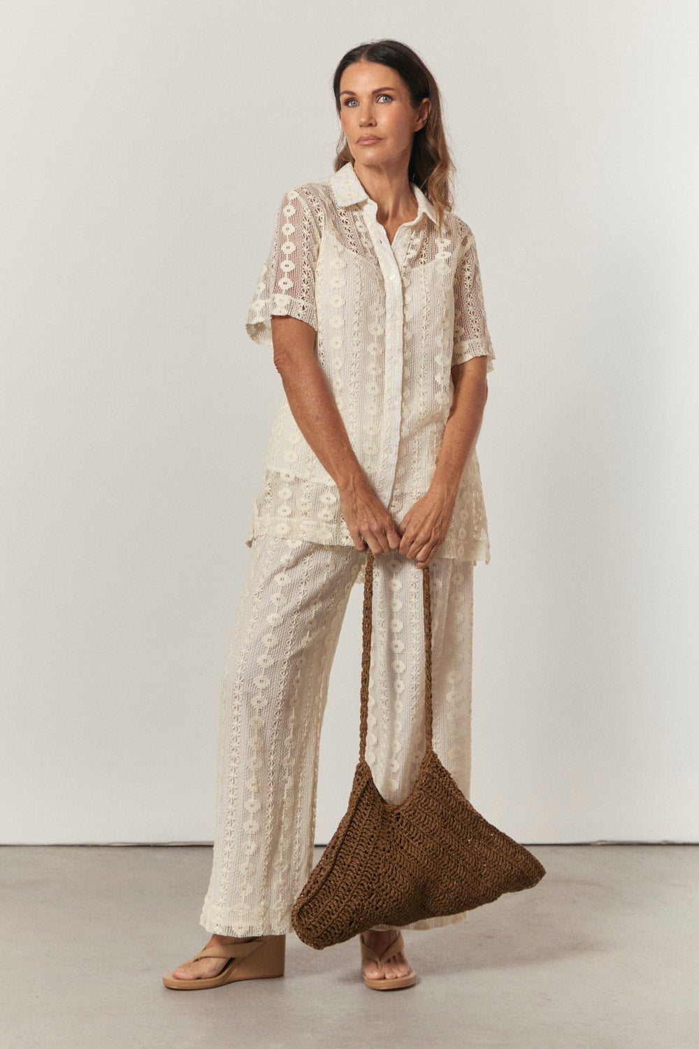 Sam Short Sleeve Shirt in Everline Lace