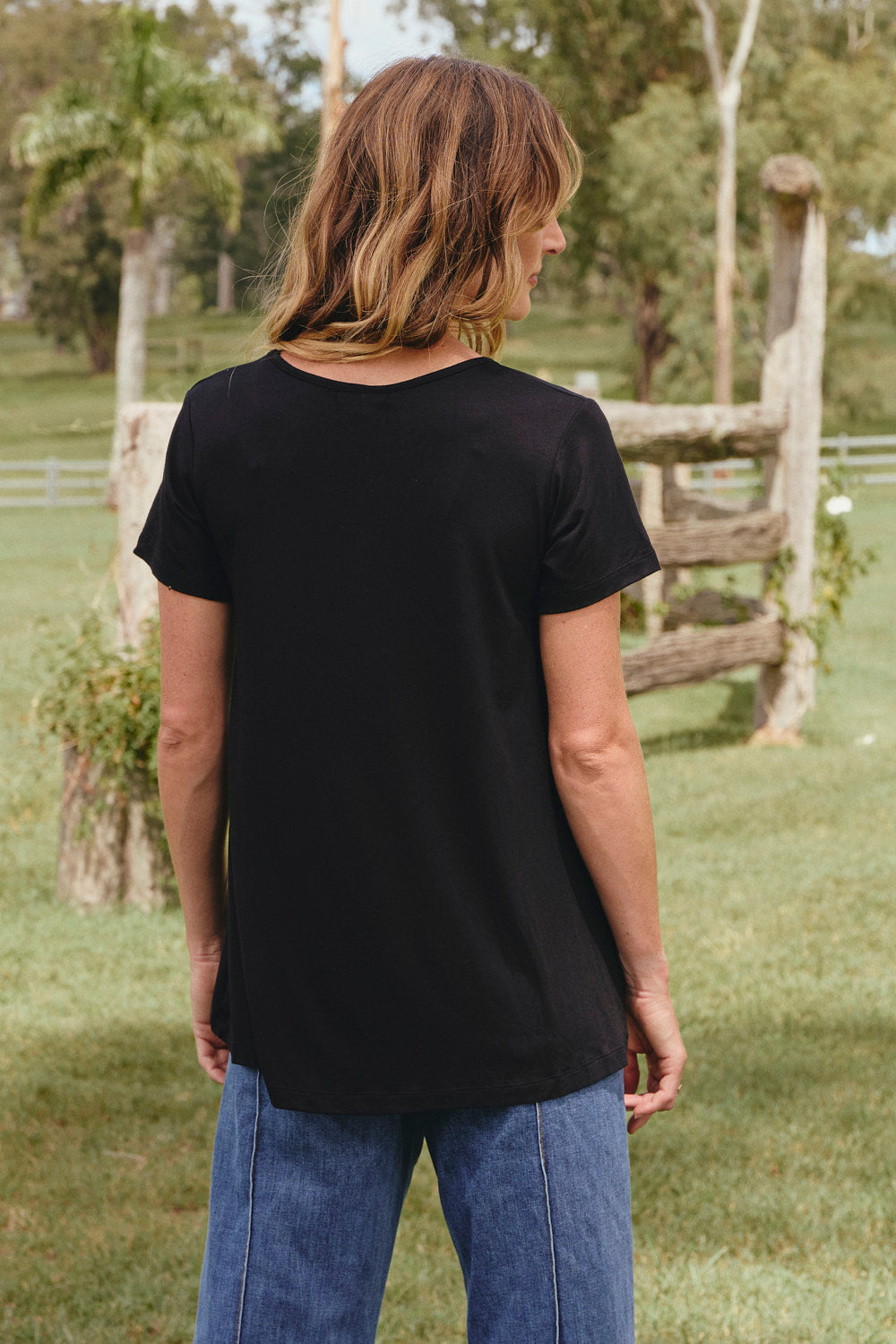 Swing Tee in Black, Top - Adrift Clothing
