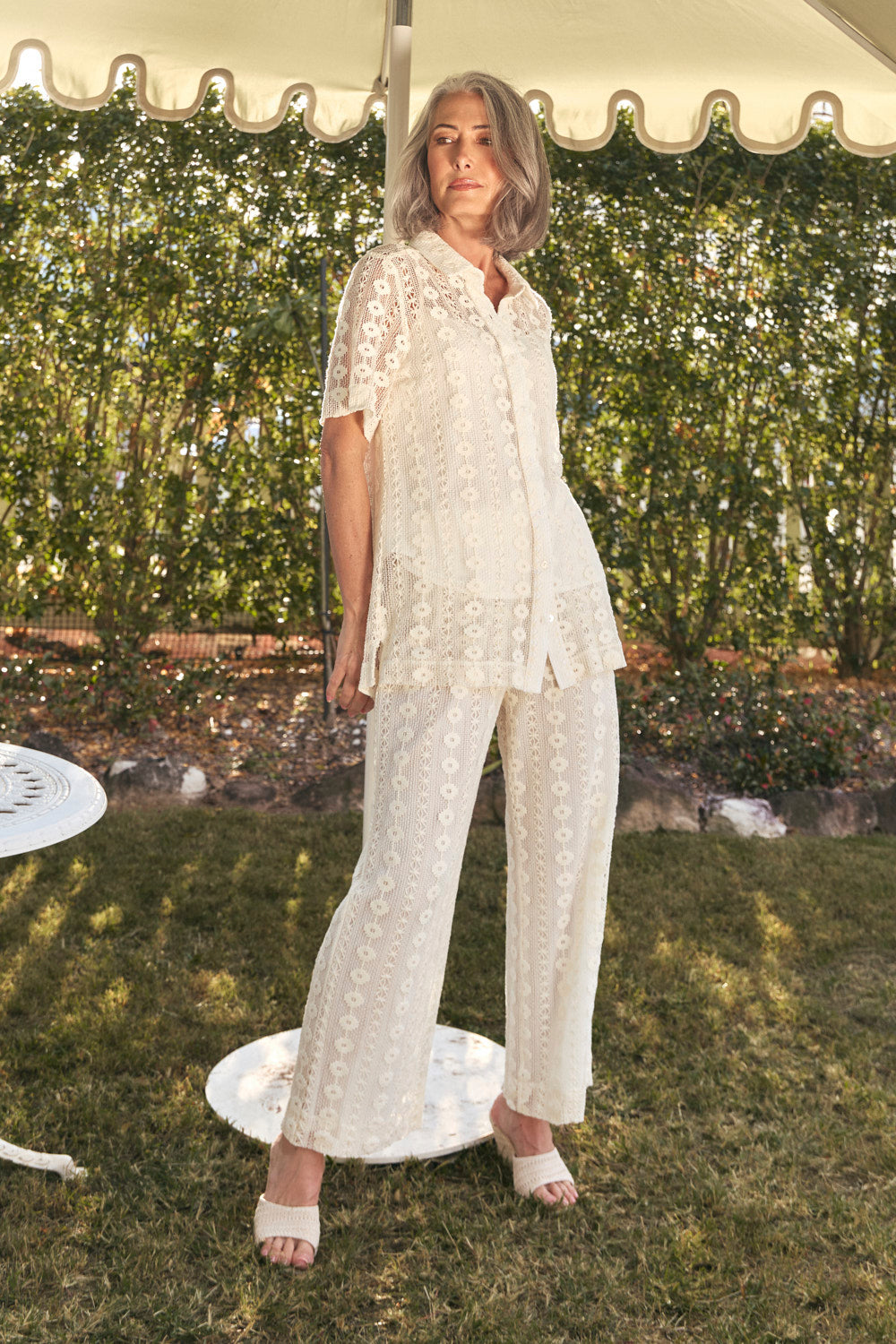 Sam Short Sleeve Shirt in Everline Lace