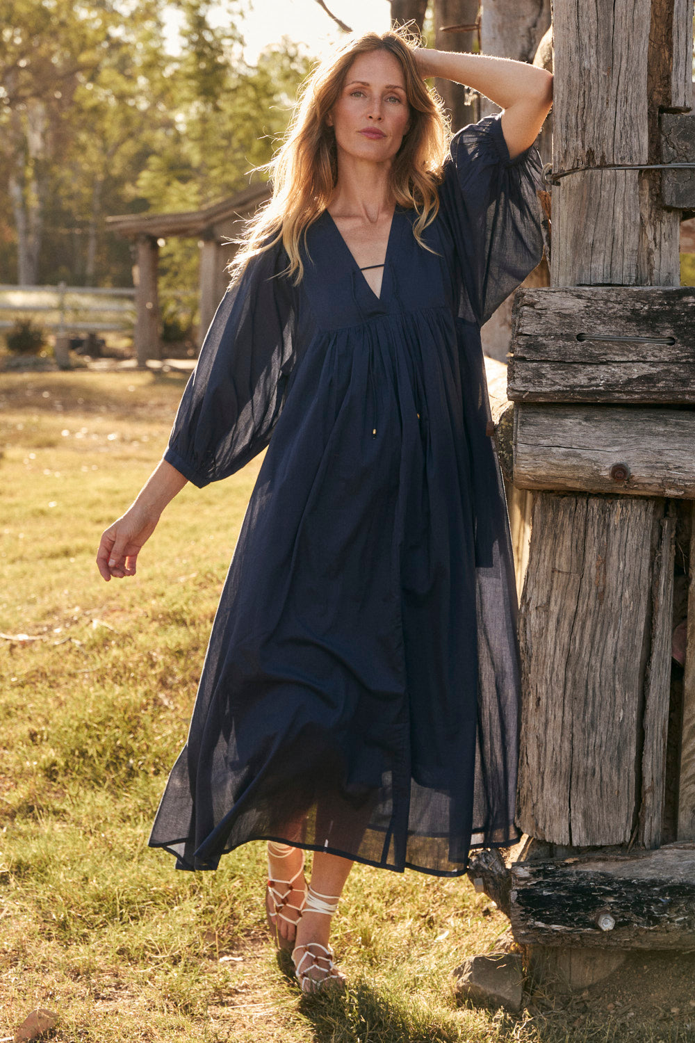 Cairo Boho Dress in Navy