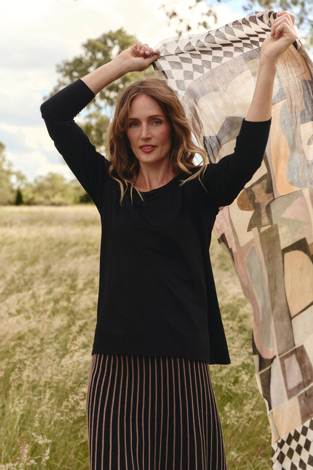 Cubist Dreams Scarf, Scarf - Adrift Clothing