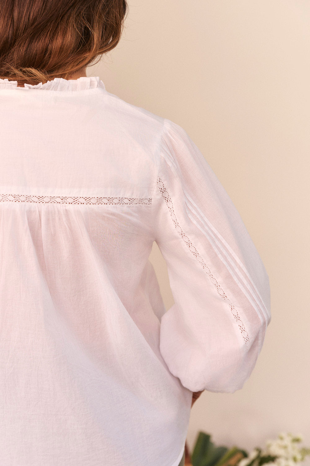 Harper Pintuck Blouse in Lyric