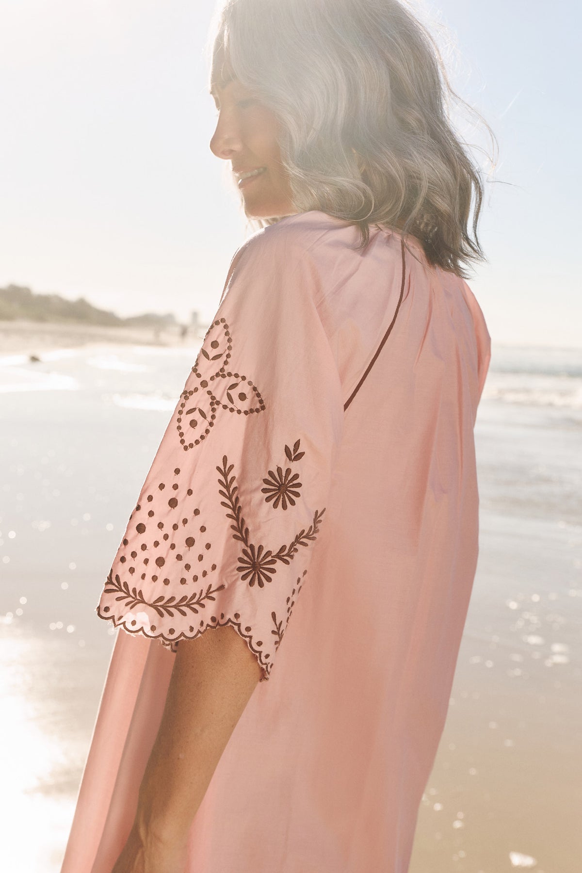 Robin Embroidered Dress in Dawn