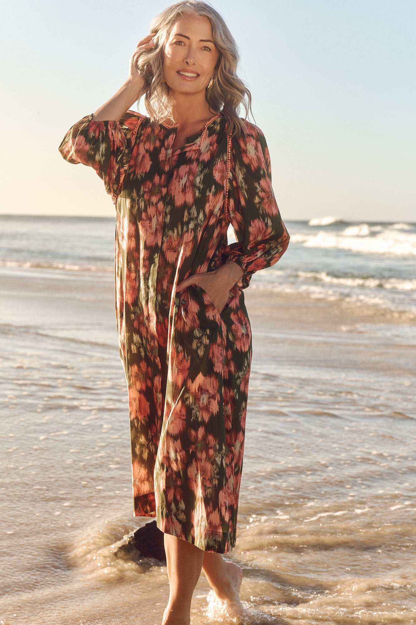 Mandy Tunic Dress in Vintage Bloom