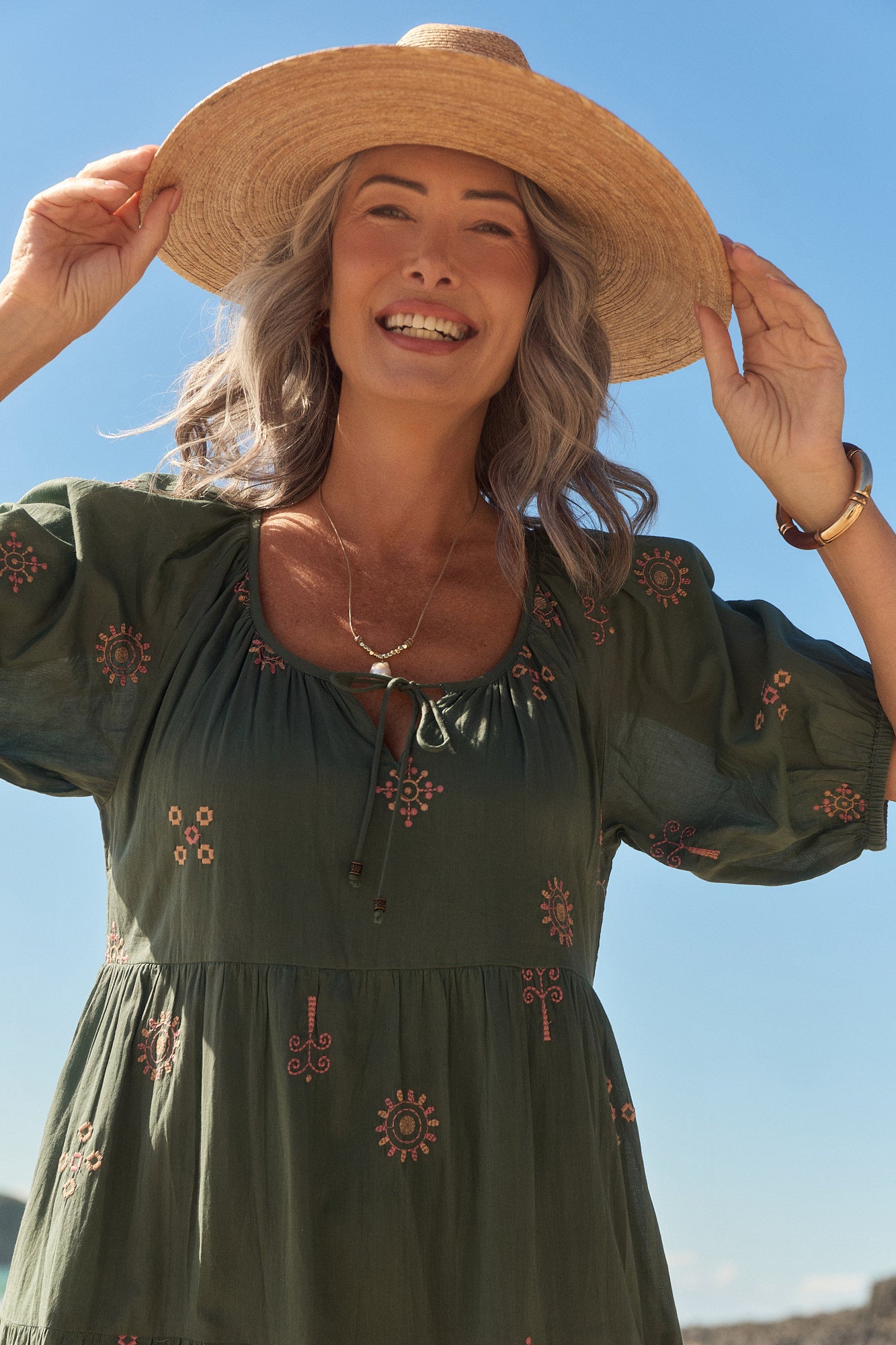 Layla Tiered Dress in Amaranth