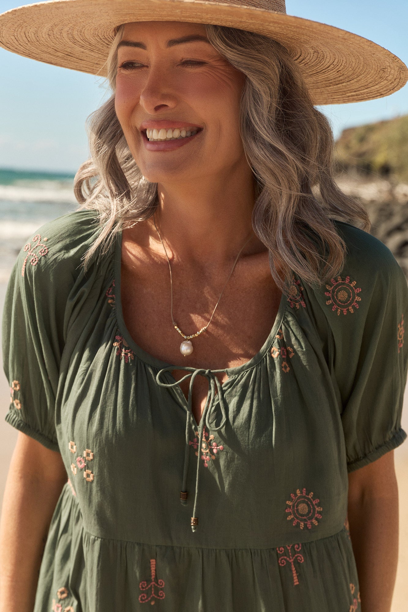 Layla Tiered Dress in Amaranth