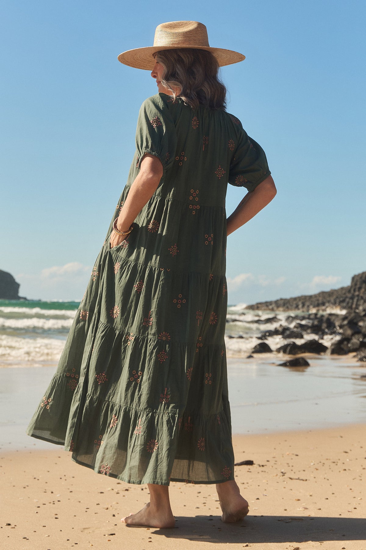 Layla Tiered Dress in Amaranth
