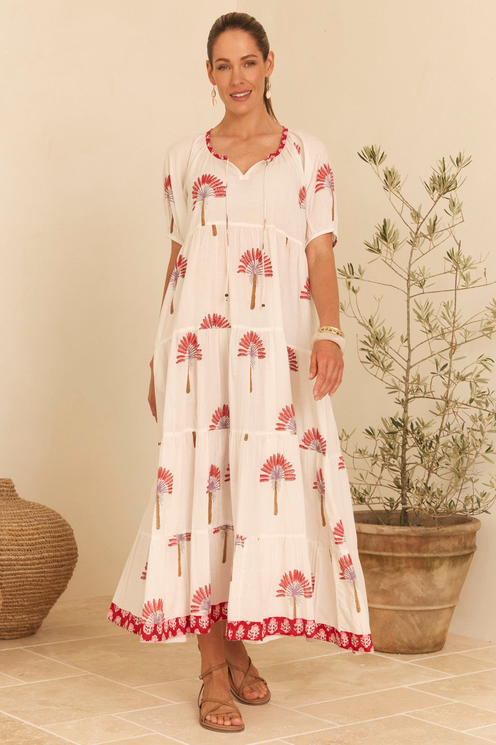 Layla Tiered Dress in Cypress
