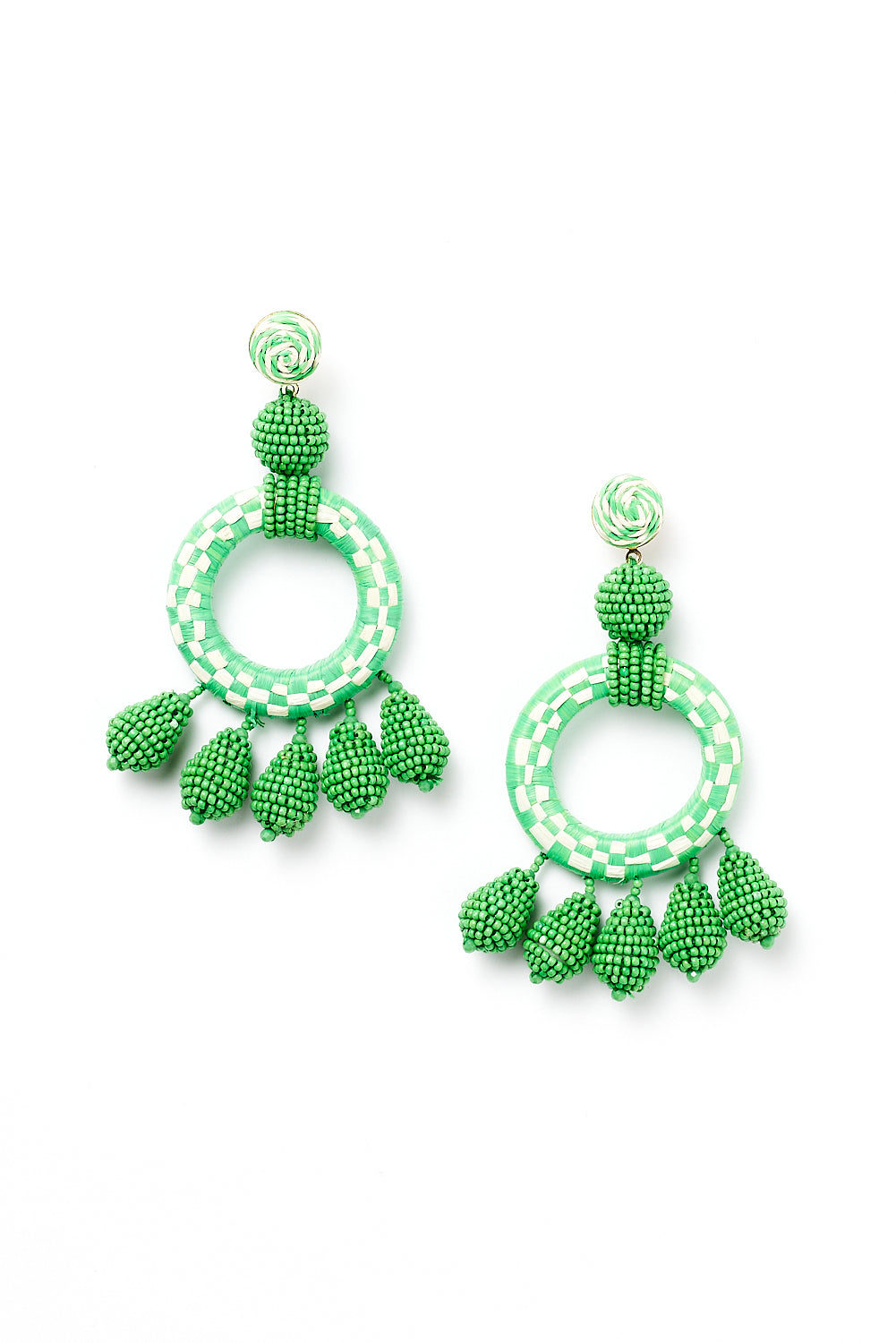 Green deals bead earrings