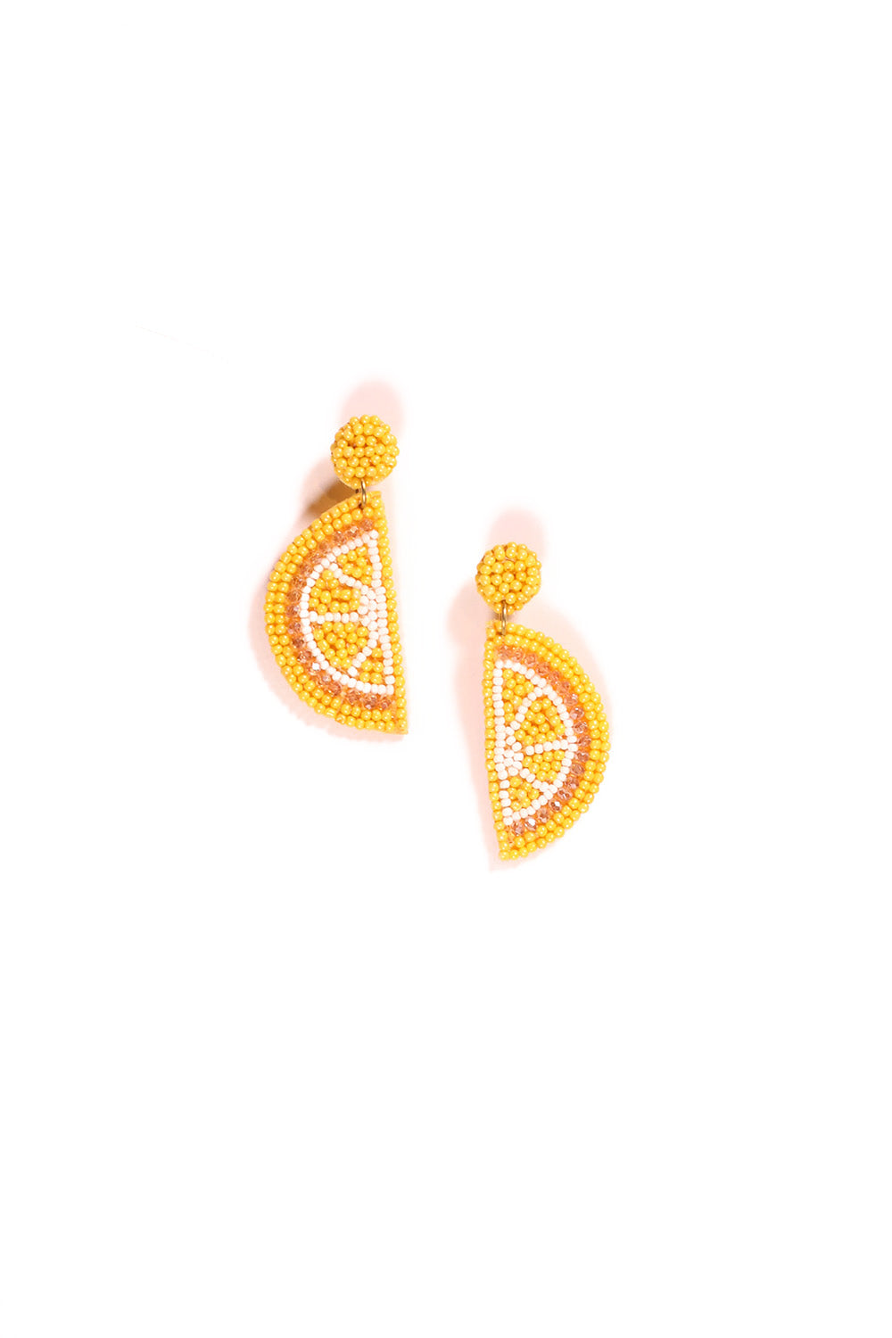 Lemon Slice Beaded Earrings