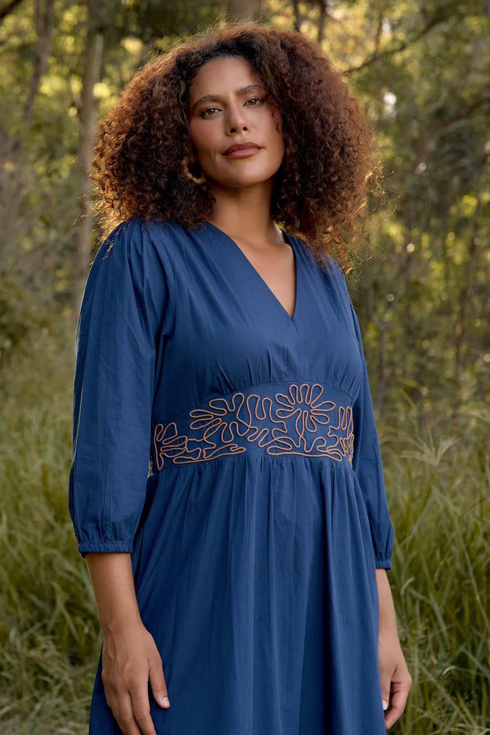 Lisa Embroidered Dress in Dorie