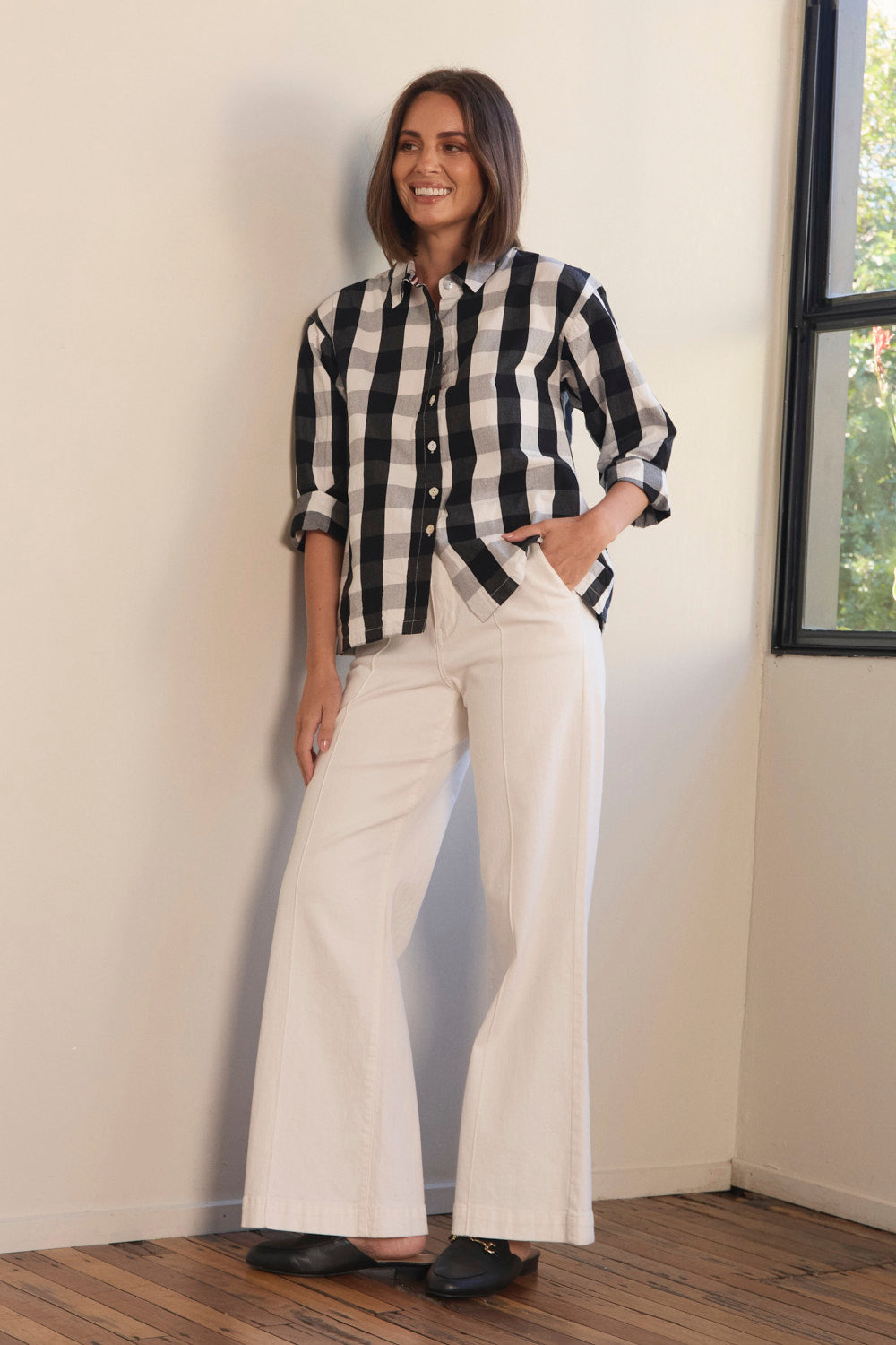 Amber Boxy Shirt in Gingham