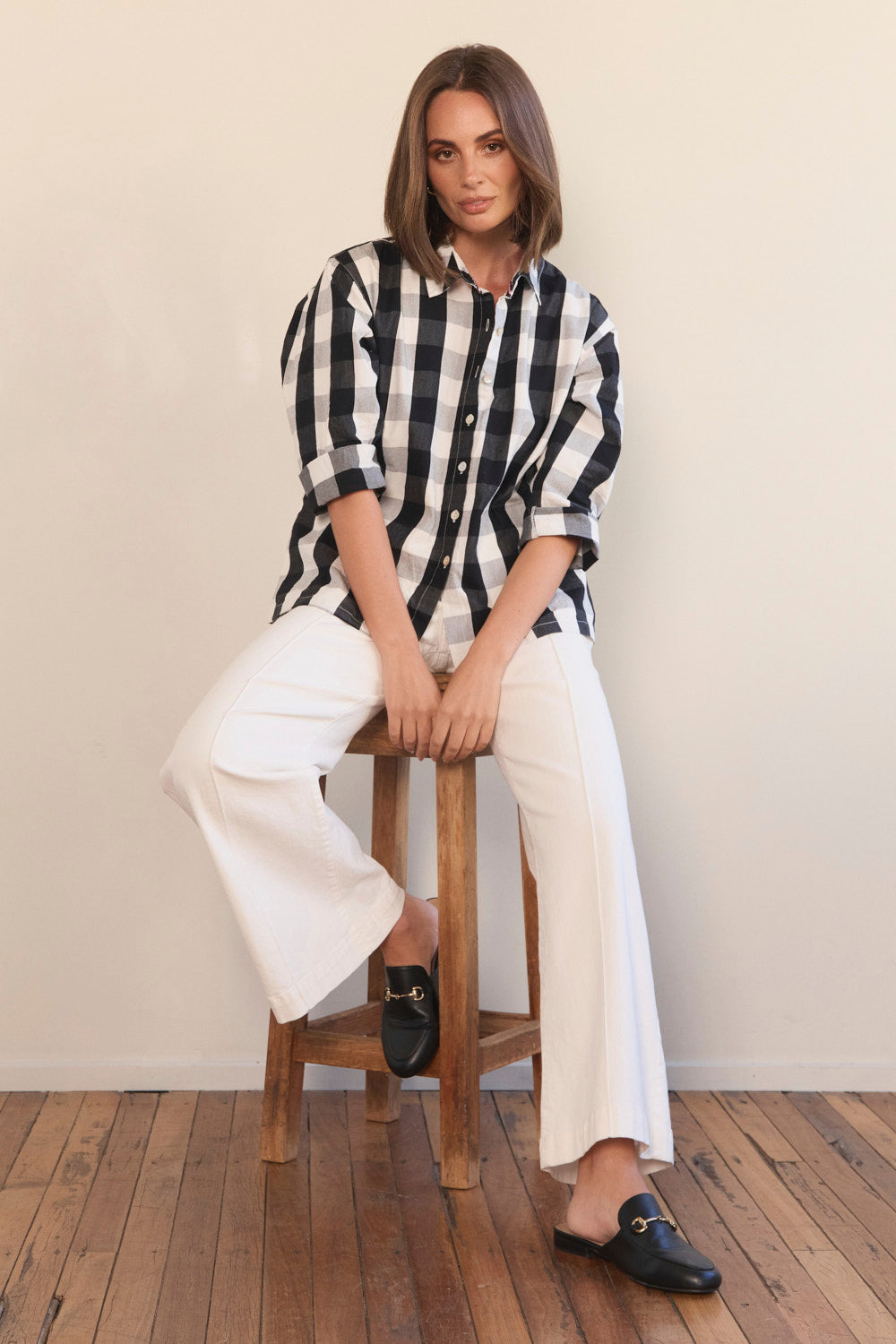 Amber Boxy Shirt in Gingham