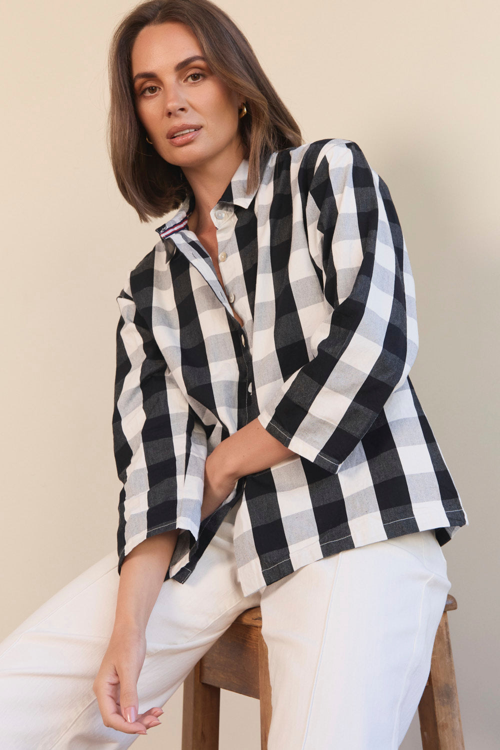 Amber Boxy Shirt in Gingham