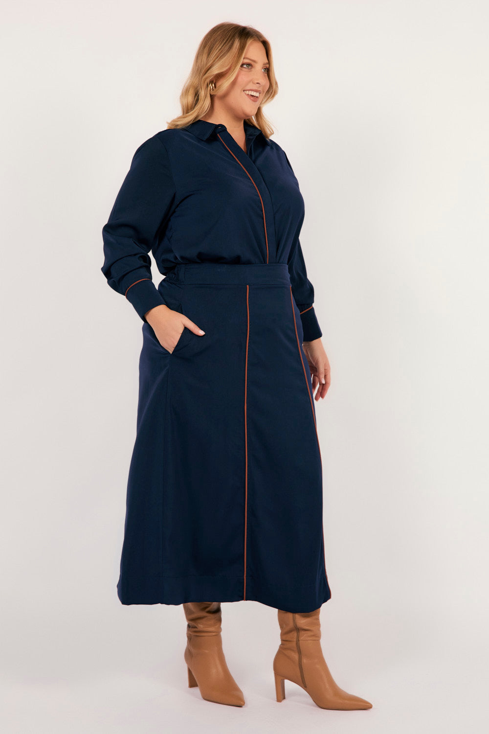 Maddy A-Line Skirt in Tribeca