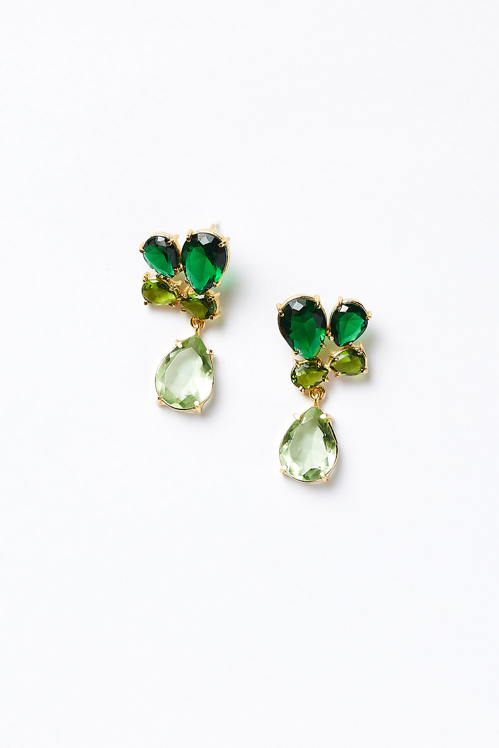 Marilla Gem Earrings in Green