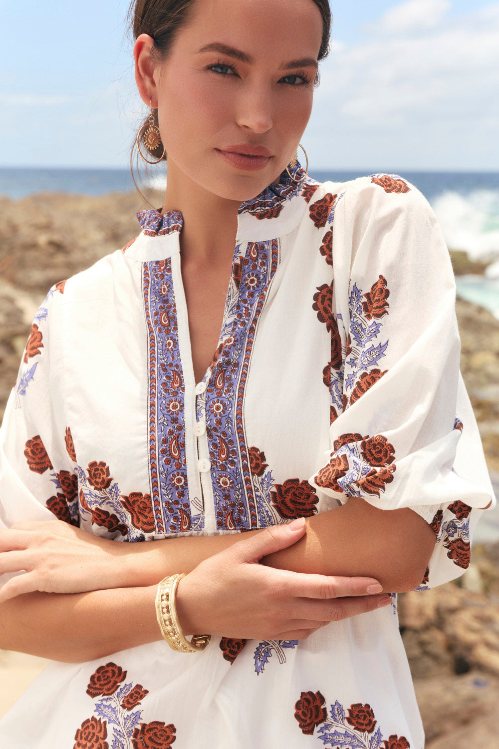 Mirabelle Frill Blouse in Wildflower