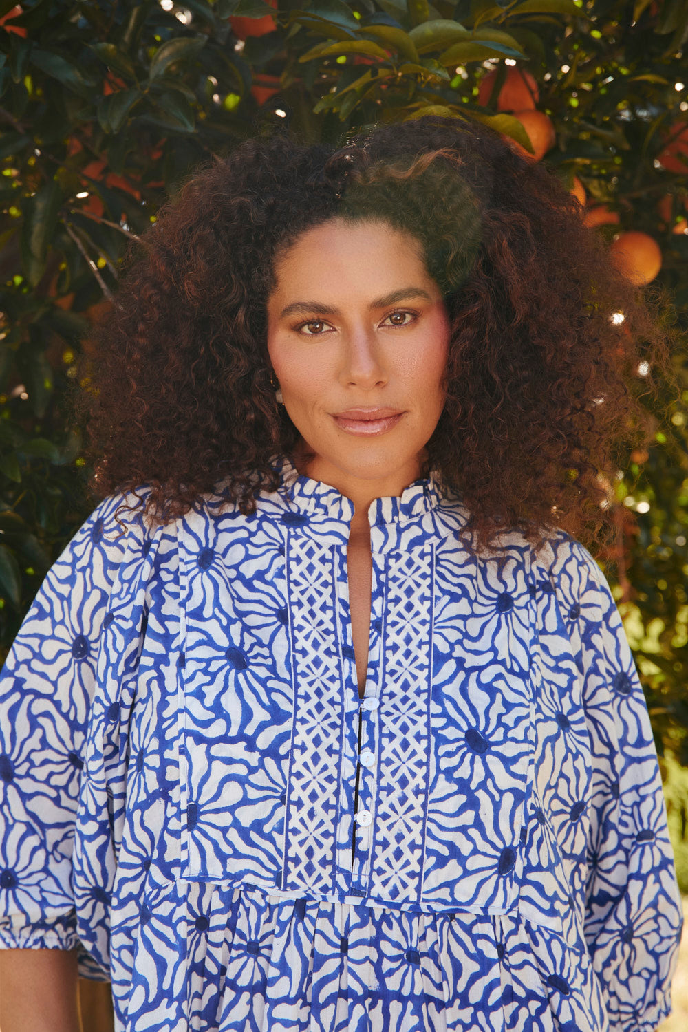 Mirabelle Frill Dress in Lazuli